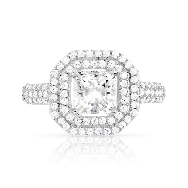 Bague argent 925 zirconias - vue 3