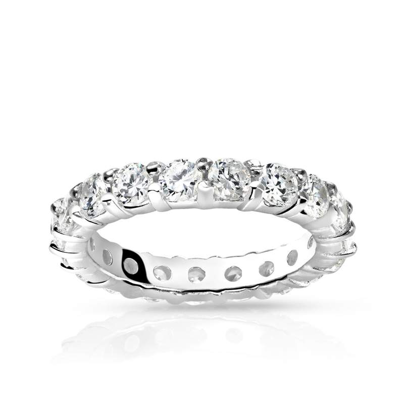 Alliance argent 925 zirconias tour complet - vue 1