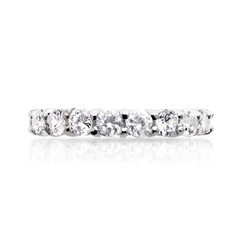 Alliance argent 925 zirconias tour complet - vue 3