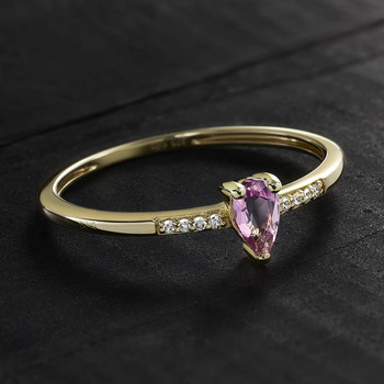 Bague or 375 jaune tourmaline et diamants