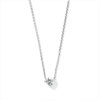 Collier or 750 blanc diamant 42 cm - vue V1