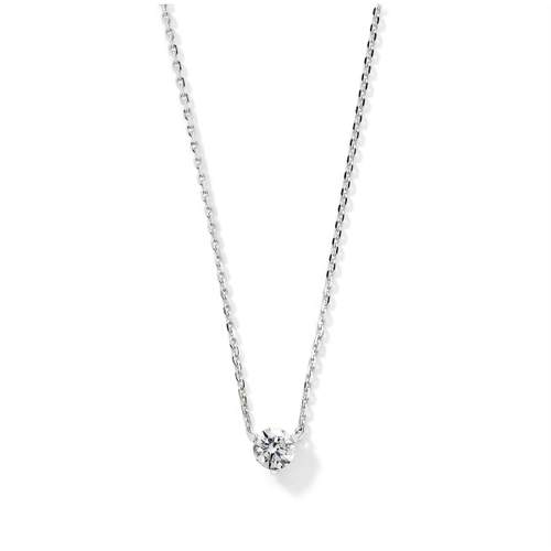 Collier or 750 blanc diamant 42 cm