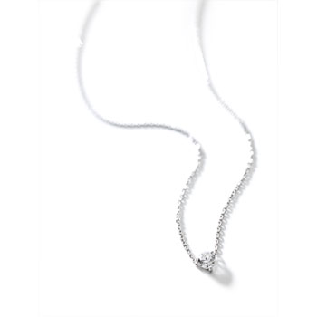 Collier or 750 blanc diamant 42 cm