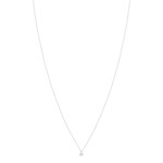 Collier or 750 blanc diamant DSI1 3 griffes 0.20ct - vue 2