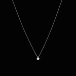 Collier or 750 blanc diamant DSI1 3 griffes 0.20ct - vue D2