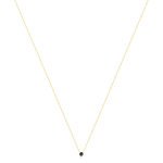 Collier or 375 jaune diamant et saphir 45cm - vue 2