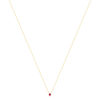 Collier or 375 jaune diamant et rubis 45cm - vue V2