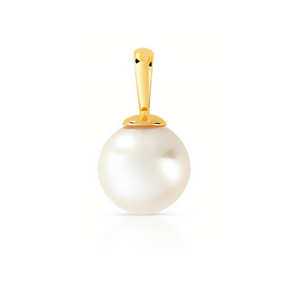 Gold pendant 750 yellow Japanese cultured pearl