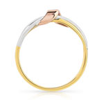 BAGUE 3 ors 375 motif noeud - vue 2