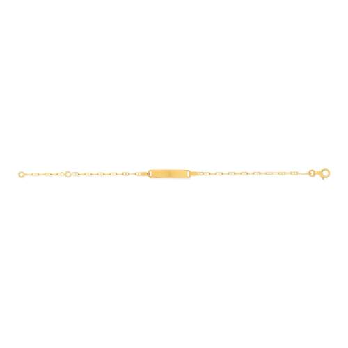 Identité or 375 jaune maille marine 14 cm