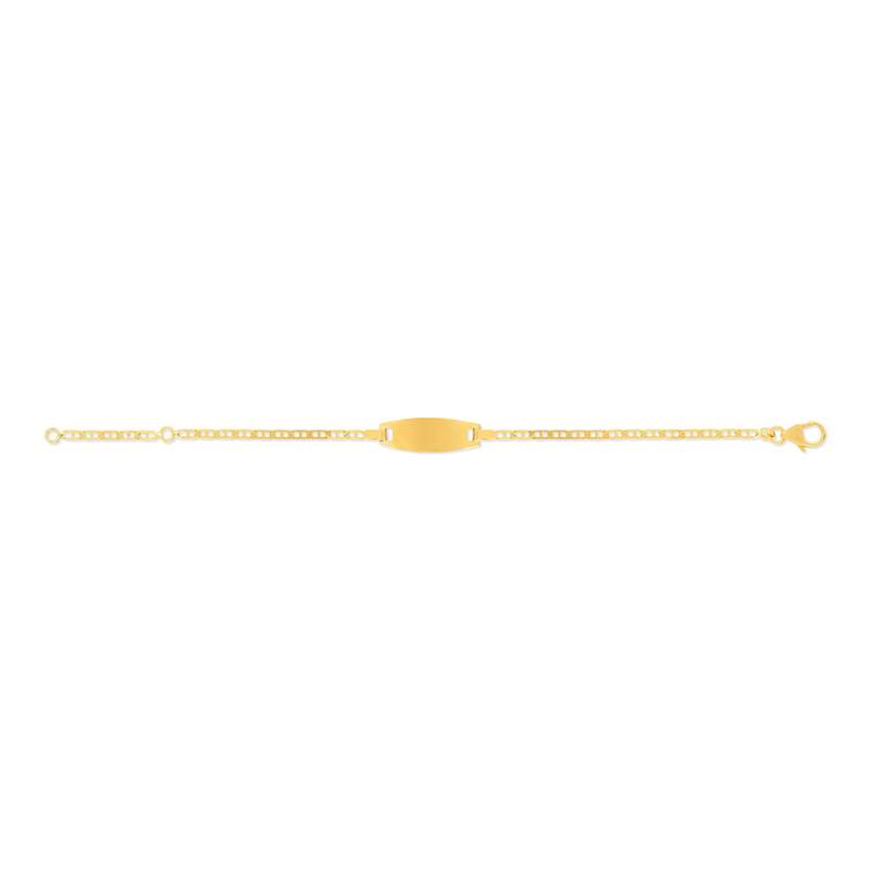 Identité or 375 jaune maille marine 14 cm - vue 1