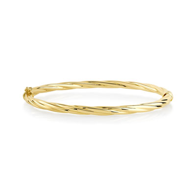 Stijve armband goud 375 60mm