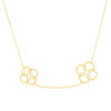 Collier or jaune 375 44 cm motif fleur - vue V1