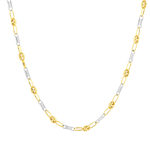 CHAINE or jaune 375 or rhodié, maille grain de café alternée 50 cm - vue 1