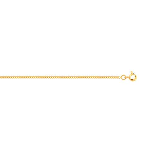 Chaine or 375 jaune maille Gourmette 45cm