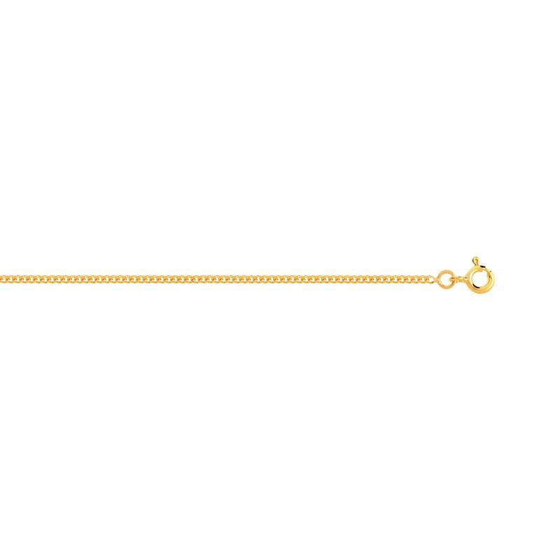 Chaine or 375 jaune maille Gourmette 45cm - vue 1