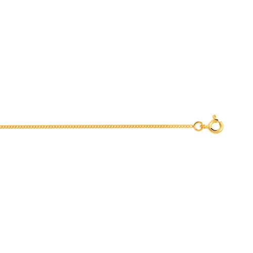 Chaine or 375 jaune maille Gourmette 50 cm