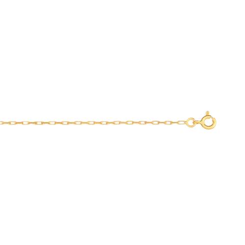 Chaine or 375 jaune maille forçat 50 cm