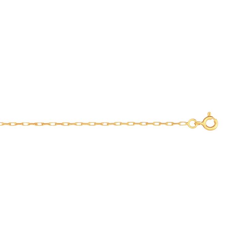 Chaine or 375 jaune maille forçat 50 cm - vue 1