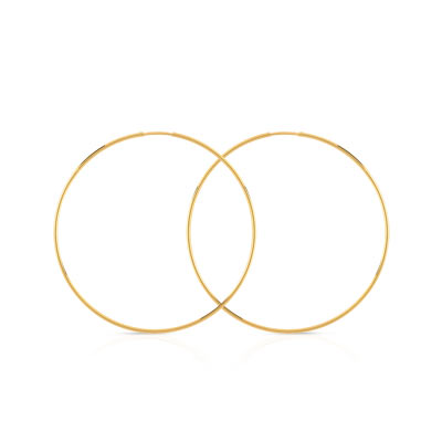 Créoles or 375 jaune 45 mm - vue 1