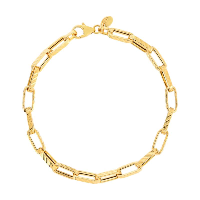 Bracelet or jaune 375 19 cm - vue 1