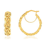 Créoles or jaune 375 maille royale 25mm - vue 1