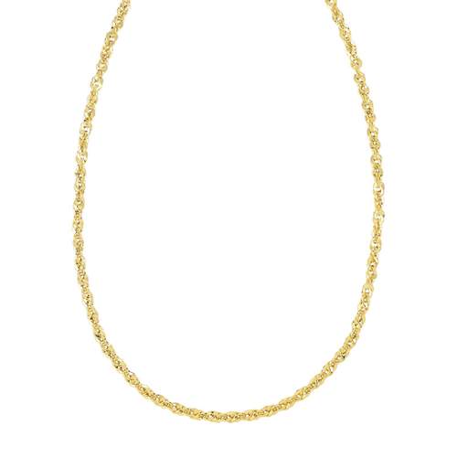 COLLIER en or jaune 375 maille torsadée 45cm