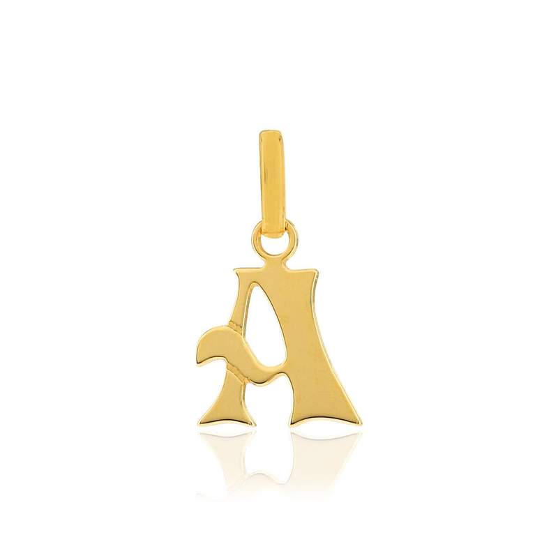 Pendentif or jaune 375 initiale - vue 1