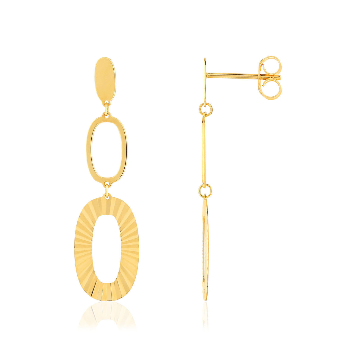 Boucles d'oreilles or jaune 375