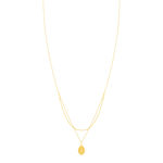 Collier or 375 jaune double rang médaille Vierge miraculeuse 42 cm - vue 1