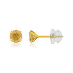 Boucles d'oreilles or 375 jaune citrines 0,84 carat - vue 1