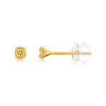 Boucles d'oreilles or 375 jaune citrines 0.19 carat - vue 1