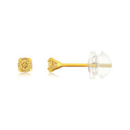 Boucles d'oreilles or 375 jaune citrines 0.19 carat