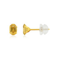 Boucles d'oreilles or 375 jaune citrines 0.74 carat