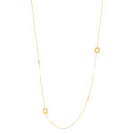 Collier plaqué or jaune boucles ajourées et zirconias - vue 2