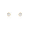 Boucles d'oreilles or 375 jaune zirconias - vue V1
