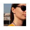 Boucles d'oreilles or 375 jaune zirconias - vue Vporté 1