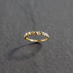 Bague or 375 2 tons diamants - vue D1