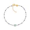 Bracelet plaqué or jaune amazonite perles rocaille 18 cm - vue Mporté 1