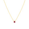 Collier or 375 jaune rubis 0.22ct 45cm - vue V1