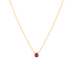Collier or 375 jaune rubis 0.22ct 45cm - vue 1