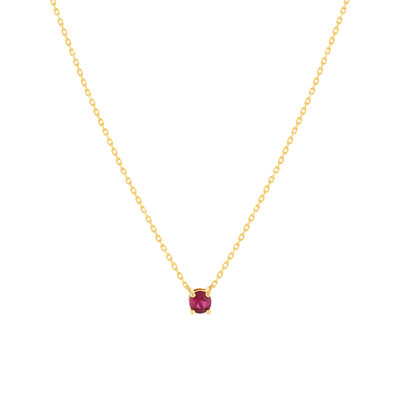 Collier or 375 jaune rubis 0.22ct 45cm