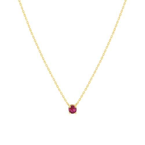 Collier or 375 jaune rubis 0.22ct 45cm
