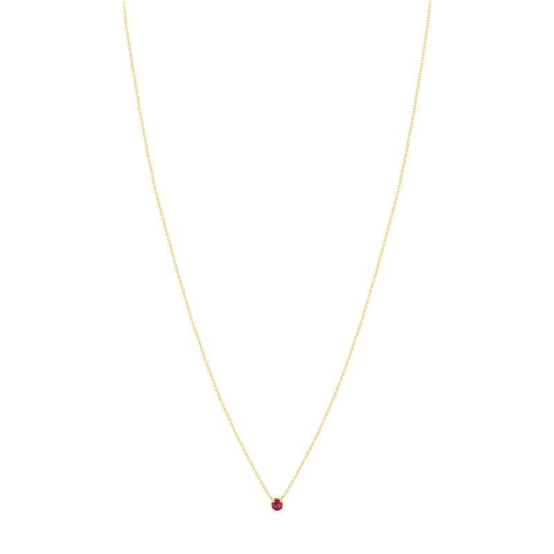 Collier or 375 jaune rubis 0.22ct 45cm - vue 2
