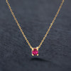Collier or 375 jaune rubis 0.22ct 45cm - vue VD1