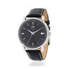 Montre MATY homme, bracelet cuir noir - vue V1