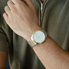 Montre MATY homme, bracelet acier inoxydable bicolore - vue Vporté 1