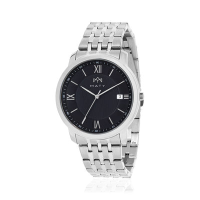 Montre MATY homme, bracelet acier inoxydable - vue 1