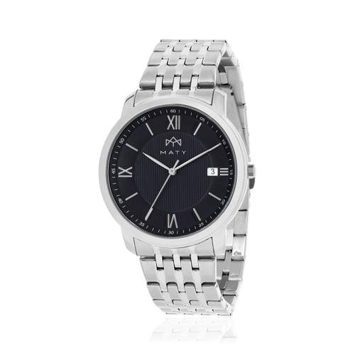 Montre MATY homme, bracelet acier inoxydable