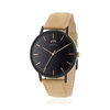 Montre MATY homme, bracelet cuir marron - vue V1